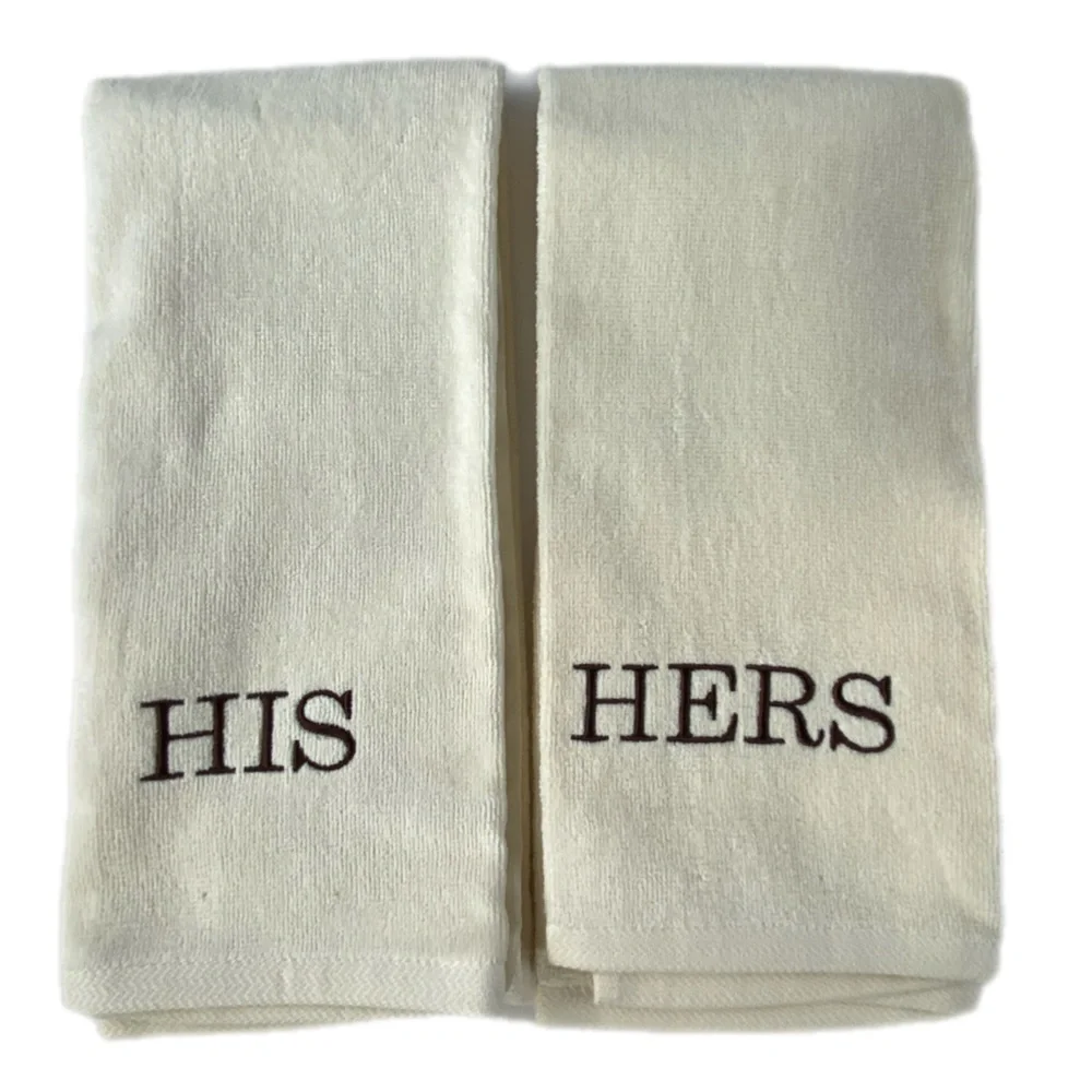 His & Hers Sonoma hand towels Celebration Hand Towels NWOT & NWT
